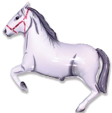 Balloon horse white 35 cm
