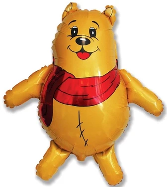 Balloon teddy bear with scar 83 cm