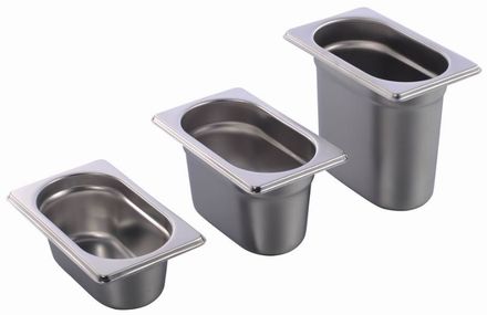 Gastronorm containers 1 / 9 stainless
